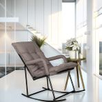 Hmplast Sallanır Sandalye, Tv Koltuğu, Sallanan Dinlenme Koltuğu, Ergonomik, Dubai Modern Tasarım Berjer - Füme