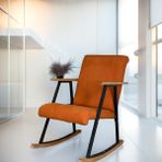 Hmplast Sallanır Sandalye, Tv Koltuğu, Sallanan Dinlenme Koltuğu, Ergonomik, Dubai Modern Tasarım Berjer - Turuncu
