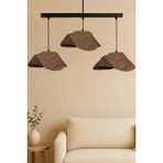 HMY Design Obsidian Handmade 3 Lü Karbon Beton Avize - 1 - Natural