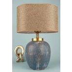 Hmydesign Bleu Seramik Abajur Mavi Kahve