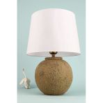 Hmydesign Clair Handmade Seramik Abajur Kahve Beyaz