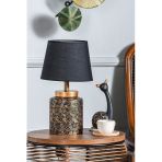 Hmydesign Grande Seramik Abajur Siyah Gold