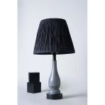 Hmydesign Palmıer Handmade Ahşap Abajur Gri-Siyah