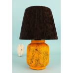 Hmydesign Poussin Handmade Seramik Abajur Turuncu-Kahverengi