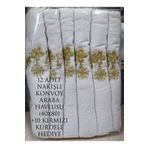 HMZ TEKSTİL NAKIŞLI 12 Lİ KONVOY ARABA HAVLUSU . 10 METRE KIRMIZI KURDELE HEDİYE.