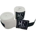 HN Sport Boks Kick Boks Muay Thai Wushu Sanda Tüm Sporlar Için El Bandajı 5 M. X 2 Adet Elastik Boks Bandajı - Beyaz - 500 cm