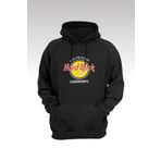 HN TEKSTİL Hard Rock Cafe 58 Siyah Kapşonlu Oversize Içi Yünsüz Sweatshirt - Hoodie