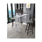 HNC HOME Bar Masası Metal İskeletli Yüksek Yemek Masası Mutfak Masası Dresuar Kahve Köşesi Peteküstü
