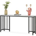 Hnc Home Mutfak Masası, Bar Masası, Dresuar, Makyaj Masası, Konsol Raf, Metal Ayak Bar Masası Beyaz - 150 x 32 cm