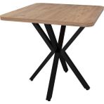 Hnc Home Mutfak Masası, Cafe, Restaurant Masa, Balkon Masısı, Metal Ayak Masa, 70X70 cm Kare Masa - Atlantik Çam - 70 x 70 cm
