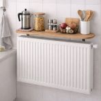 Hnc Home Petek Üstü Dresuar 100X18 cm Radyatör Rafı Kitaplık Oval Kenarlı Petek Üstü Antre Mutfak Salon Rafı - Atlantik Çam