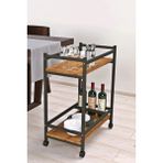 Hnc Home Servis Sehpası, Sunum Sehpası, Yan Sehpa, Kenar Sehpa, Sehpa, Tekerlekli Sehpa, Servant Bar Car - Ceviz