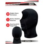 Hnc Sport Motosiklet Balaklava Nefes Alan Motorcu Termal Maske - Çok Amaçlı Sporcu Maskesi - Siyah