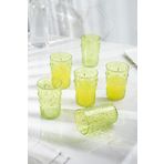 HNG HOME Akrilik Yeşil 6'lı Kısa Bardak & Su Meşrubat Kahve Yanı Bardağı 400 ml ( Cam Değildir )