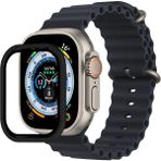 Hnrlishp Newface Watch Ultra 49MM Alüminyum Kasa Cam Ekran Koruyucu - Siyah