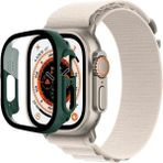 Hnrlishp Newface Watch Ultra 49MM Desert Camlı Kasa Ekran Koruyucu - Koyu Yeşil