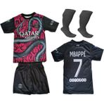 Hnsport Çocuk Psg Mbappe Forma + Şort + Çorap 3lü Set - 11 - 12 Yaş - Siyah