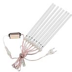 hntoolight Su geçirmez LED Meteor Duş Yağmur Işıkları 30cm 8 Tüpler 100-240V Buz Sulu Kar Yağmur Damlası Dış Mekan Işığı AB/ABD Güç Adaptörü ile (Mulit Renkli, AB Fiş)