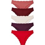 Hnx 5'Li Lazer Kesim Beli Ve Paçası Dalgalı Slip Kadın Külot