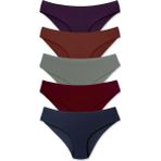 Hnx 5'li Lazer Kesim Interlok Slip Kadın Külot - XL - Karışık - Bej