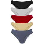 Hnx 5'li Lazer Kesim Interlok Slip Kadın Külot - XL - Karışık