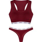 Hnx Bordo Lastikli Spor Sütyen Ve Tanga Kadın Külot
