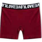 Hnx Bordo Love Lastik Pamuklu Kadın Tayt Şort