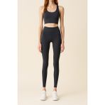HNX Kadın Yüksek Bel Tam Boy Spor Tayt Normal Kalıp Günlük Kullanım İçin Rahat - Dark Denim