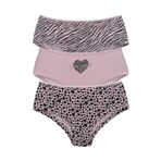 HNX UNDERWEAR 3'lü Hipster Kadın Külot Pembe Gri XL hnxNM981