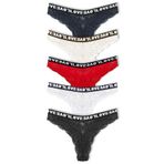 HNX UNDERWEAR 5'li Lastik Şeritli Dantelli Brazil Kadın Külot Siyah Beyaz Kırmızı Ekru Lacivert M/L hnxNM3263