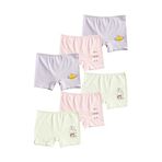 HNX UNDERWEAR 6'lı Pamuklu Baskılı Kız Çocuk Boxer Külot Karışık-3 8-9 Yaş hnxNM748
