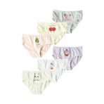 HNX UNDERWEAR 6'lı Pamuklu Baskılı Kız Çocuk Külot Karışık-1 6-7 Yaş hnxNM858