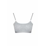 HNX UNDERWEAR Ayarlanabilir İp Askılı Pedli Kadın Alıştırma Spor Sütyen Gri S hnxNM423