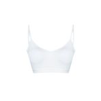 HNX UNDERWEAR Beyaz Kaşkorse İnce Askılı Pedli Kadın Büstiyer Beyaz M hnxNM661