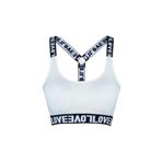 HNX UNDERWEAR Beyaz Pamuklu LOVE Lastik Halka Detaylı Pedli Kadın Büstiyer Beyaz M hnxNM576