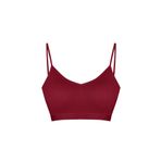 HNX UNDERWEAR Bordo Kaşkorse İnce Askılı Pedli Kadın Büstiyer Bordo S hnxNM654