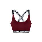 HNX UNDERWEAR Bordo Love Lastikli Çapraz Askılı Sporcu Sütyen Bordo M hnxNM547