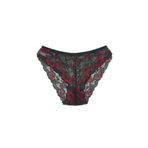 HNX UNDERWEAR Çift Renk Dantelli Kadın Külot (Siyah Kırmızı)