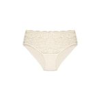 HNX UNDERWEAR Dantelli Yüksek Bel Büyük Beden Bato Kadın Külot Ekru XXL hnxNM3056