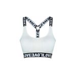 HNX UNDERWEAR Ekru Pamuklu LOVE Lastik Halka Detaylı Pedli Kadın Büstiyer Ekru M hnxNM585