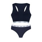 HNX UNDERWEAR Kadın Sporcu Sütyen Sporcu Yarım Şort Takım Lacivert XL hnxNM8219