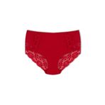 HNX UNDERWEAR Kırmızı Pamuklu Ön Yan ve Arka Dantelli Büyük Beden Kadın Külot Kırmızı 2XL hnxNM2438