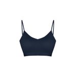 HNX UNDERWEAR Lacivert Kaşkorse İnce Askılı Pedli Kadın Büstiyer Lacivert M hnxNM634