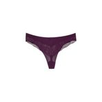 HNX UNDERWEAR Mikro Kumaş Lazer Kesim Arkası Dantel Detaylı String Tanga Kadın Külot Mor XL hnxNM7238
