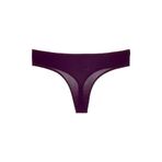HNX UNDERWEAR Mor Pamuklu Düz Renk Kalpli Lastik Basic Kadın Tanga Külot Mor XL hnxNM6655