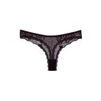 HNX UNDERWEAR Önü ve Arkası Tül Dantel Detaylı String Kadın Tanga Külot Mor Standart hnxNM7425