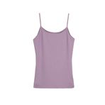 HNX UNDERWEAR Pamuklu Fitilli Dokulu İnce Askılı Kadın Atlet (Eflatun, XL)