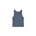 HNX UNDERWEAR Pamuklu Fitilli Dokulu Kalın Askılı Crop Kadın Kısa Atlet (Denim, XL)