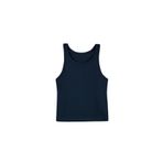 HNX UNDERWEAR Pamuklu Fitilli Dokulu Kalın Askılı Crop Kadın Kısa Atlet (Lacivert, L)