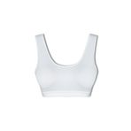 HNX UNDERWEAR Pamuklu Kalın Askılı Çıkarılabilir Pedli Kadın Büstiyer (Beyaz, S)